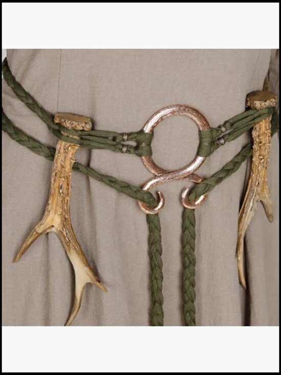 Viking Troll Cross Belt Long Rope Knotted Belt Norse Witch Waist Belt main image 5